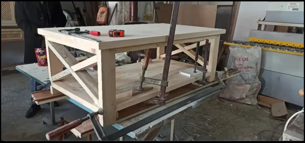 Ahşap masif orta sehpa - 4