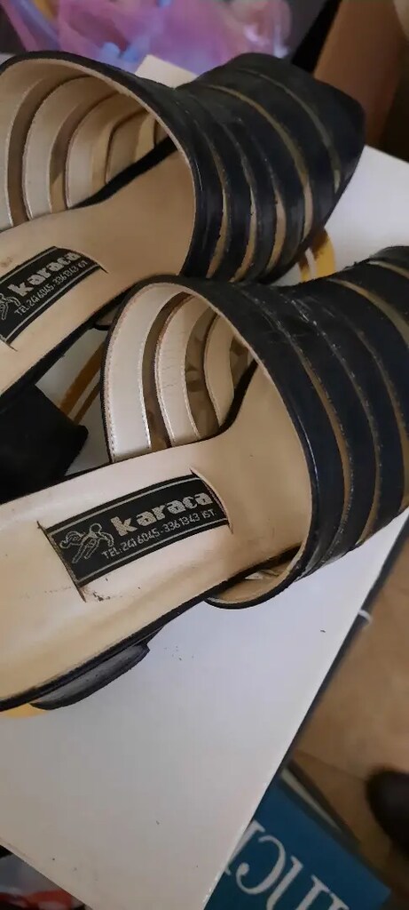 Şeffaf rugan dekolteli zebra topuklu terlik - 3