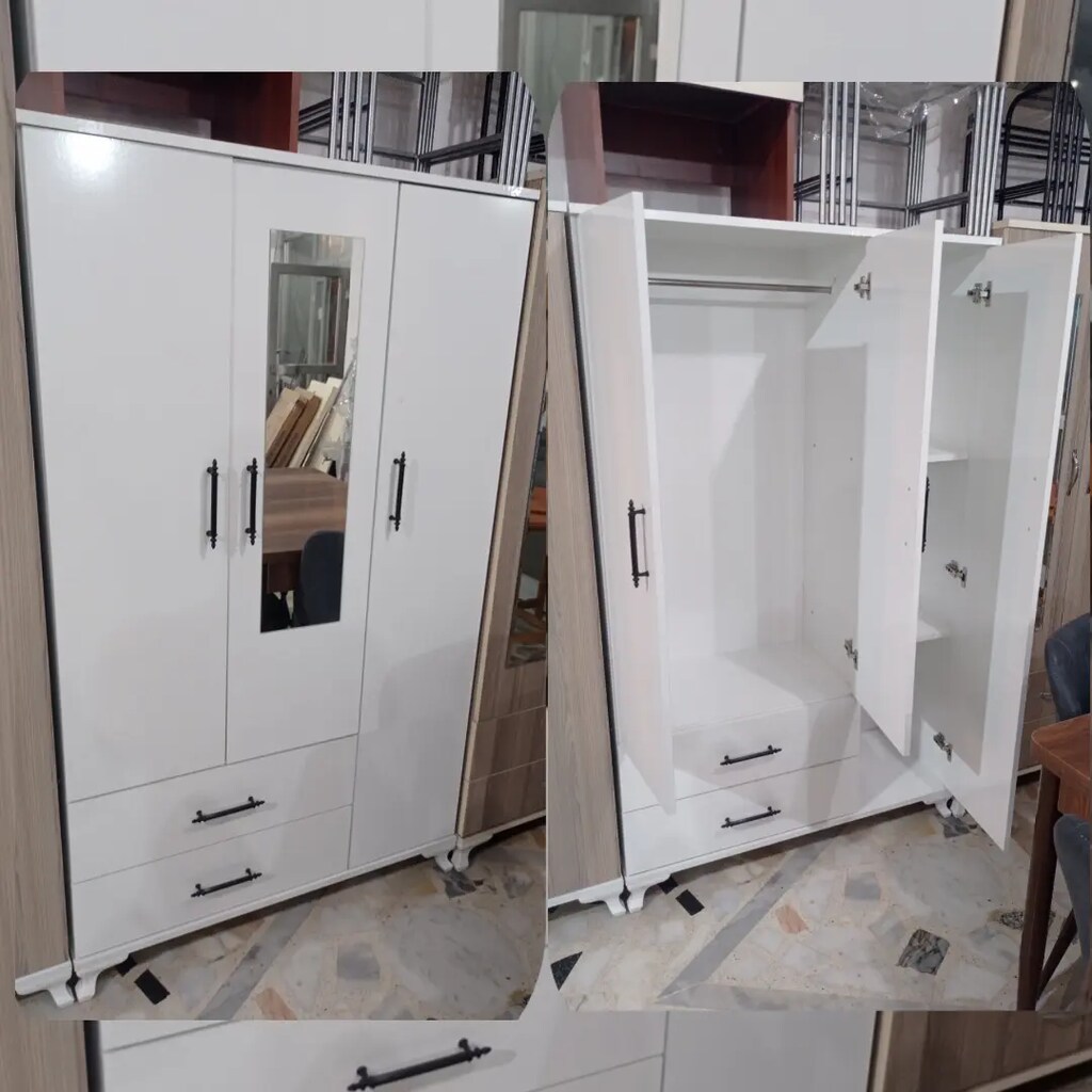 SIFIR 3 KAPAKLI ELBİSE DOLABI - 3