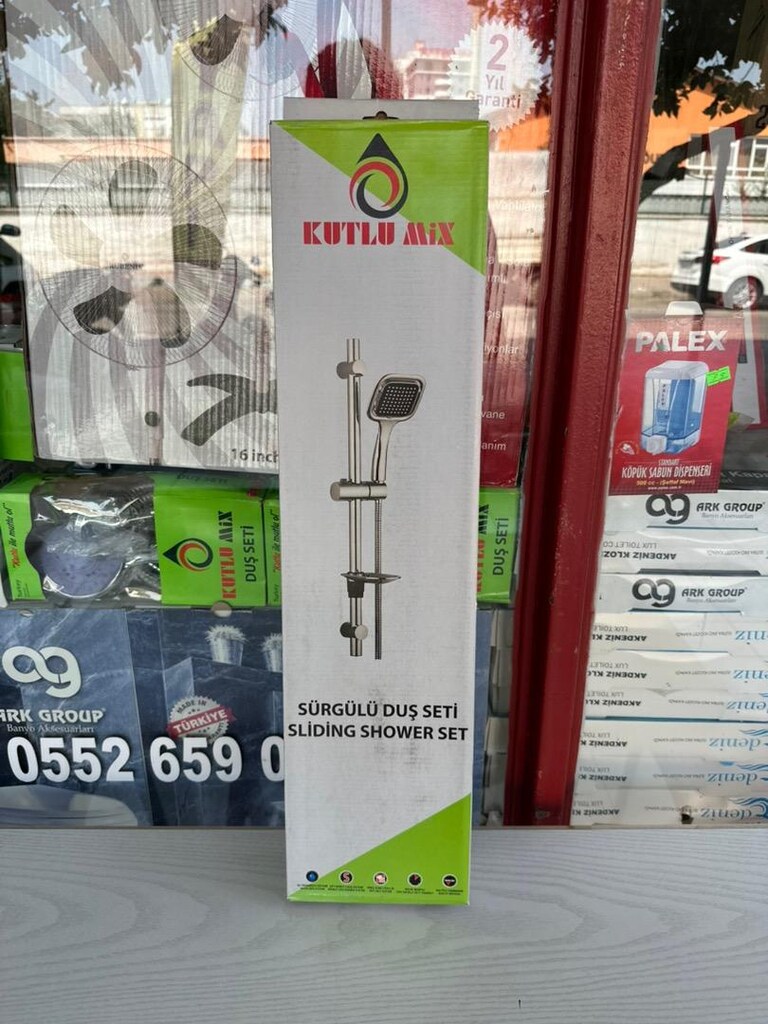 Sürgülü Duş Seti Duş Başlığı Duş Hortumu - 5