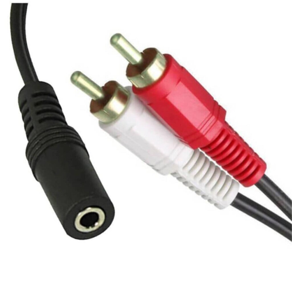 2 RCA Erkek To 3,5 mm. AUX Stereo Dişi Ses Dönüştürücü - 6