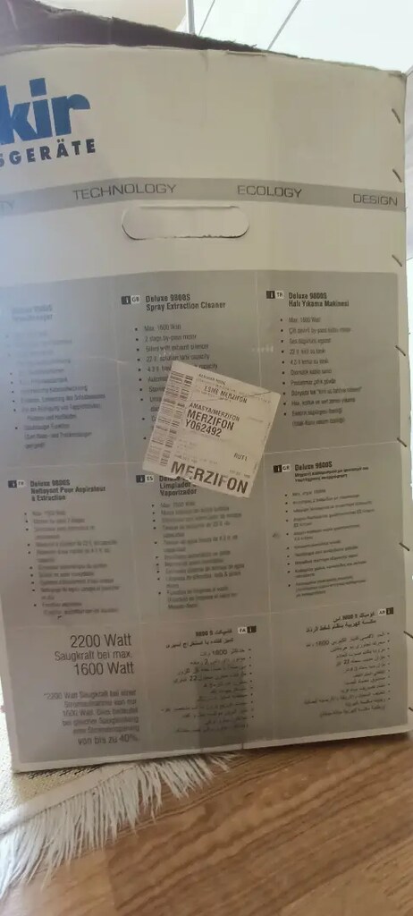 Fakir Deluxe 9800s 22 l Silindir vakum Kuru ve ıslak 2200 W - 3