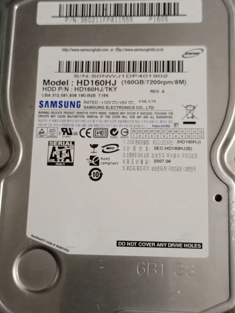 SAMSUNG 160 gb sata harddisk - 6