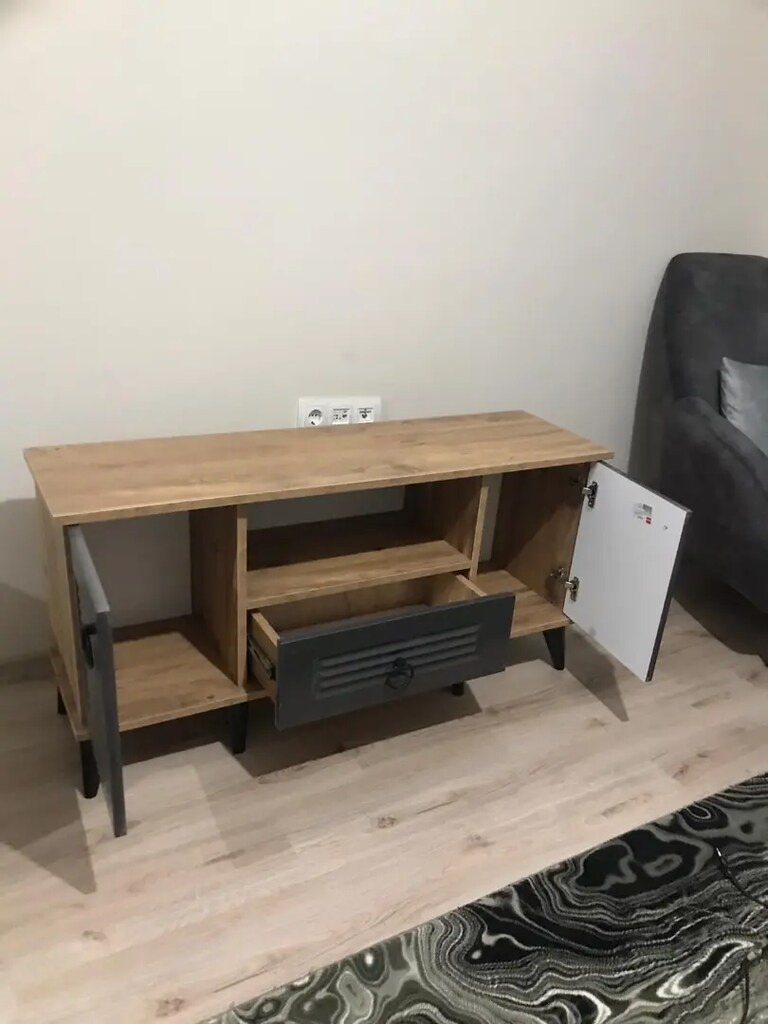 Mdf mebran kapaklı televizyon ünitesi 120 cm - 3