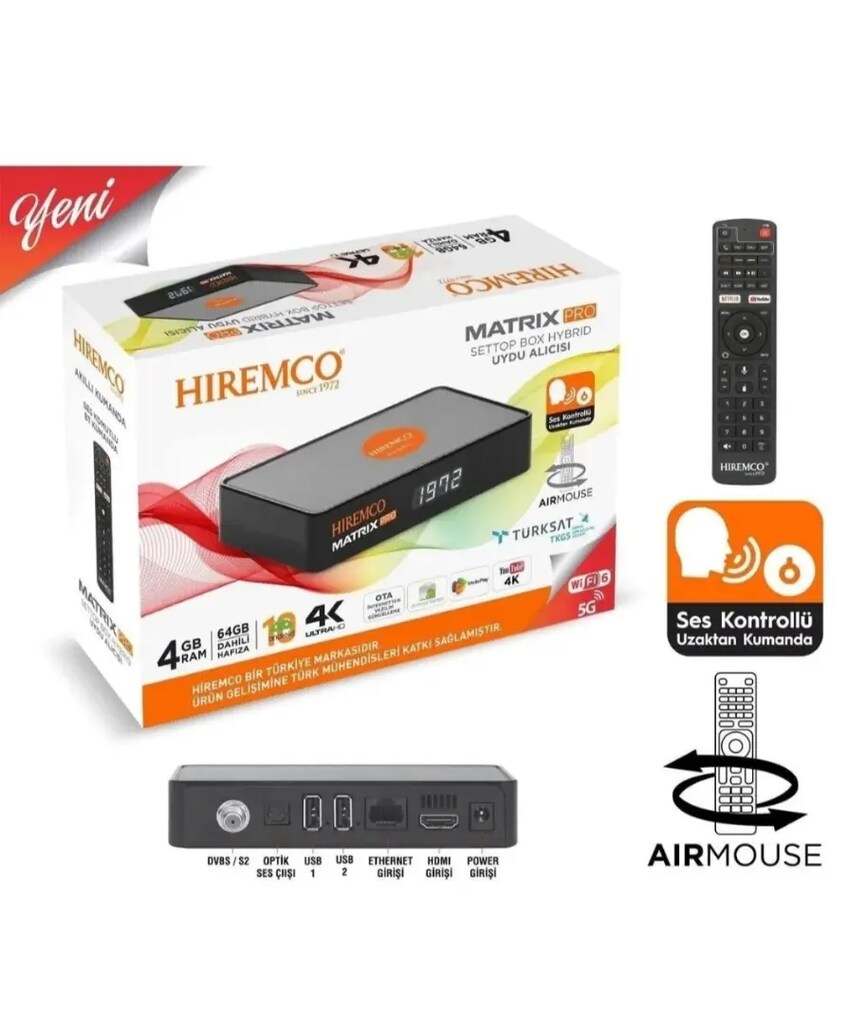 4K lisanslı android box Türksat +internet
