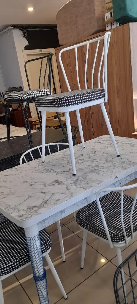 Sıfır kaliteli mdf açılabilir yemek masası takımı - 4