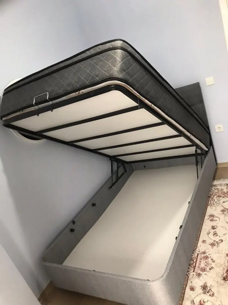 Sıfır 120×200cm özel ölçü tek kişilik kaliteli baza başlık petli yatak - 3