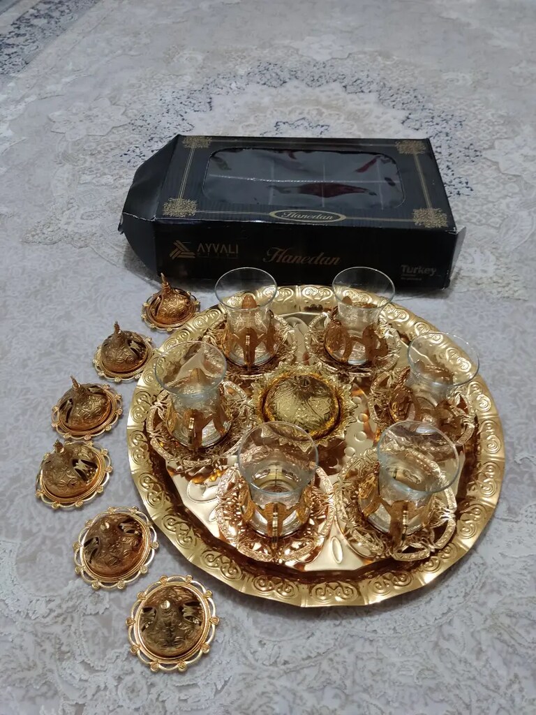 Hanedan bakır Gold çay bardağı - 2