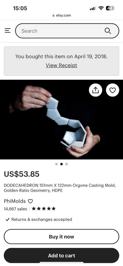 Dodecahedron epoksi beşgen kalıp - 4