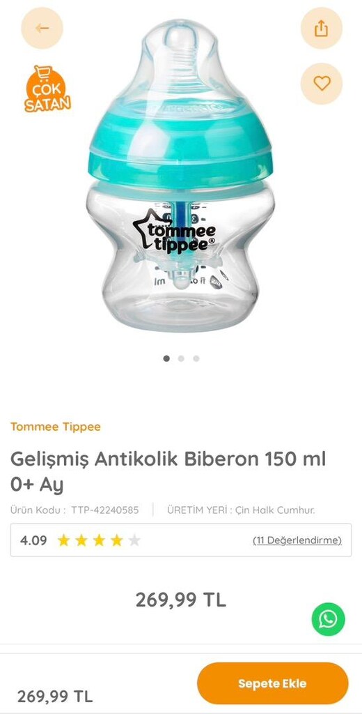 Tomme Tippe Antikolik bebek Biberonu 150 ml - 4
