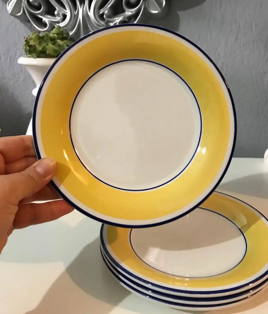 İngiliz Staffordshire Pasta & Tatlı Tabak Seti - 4