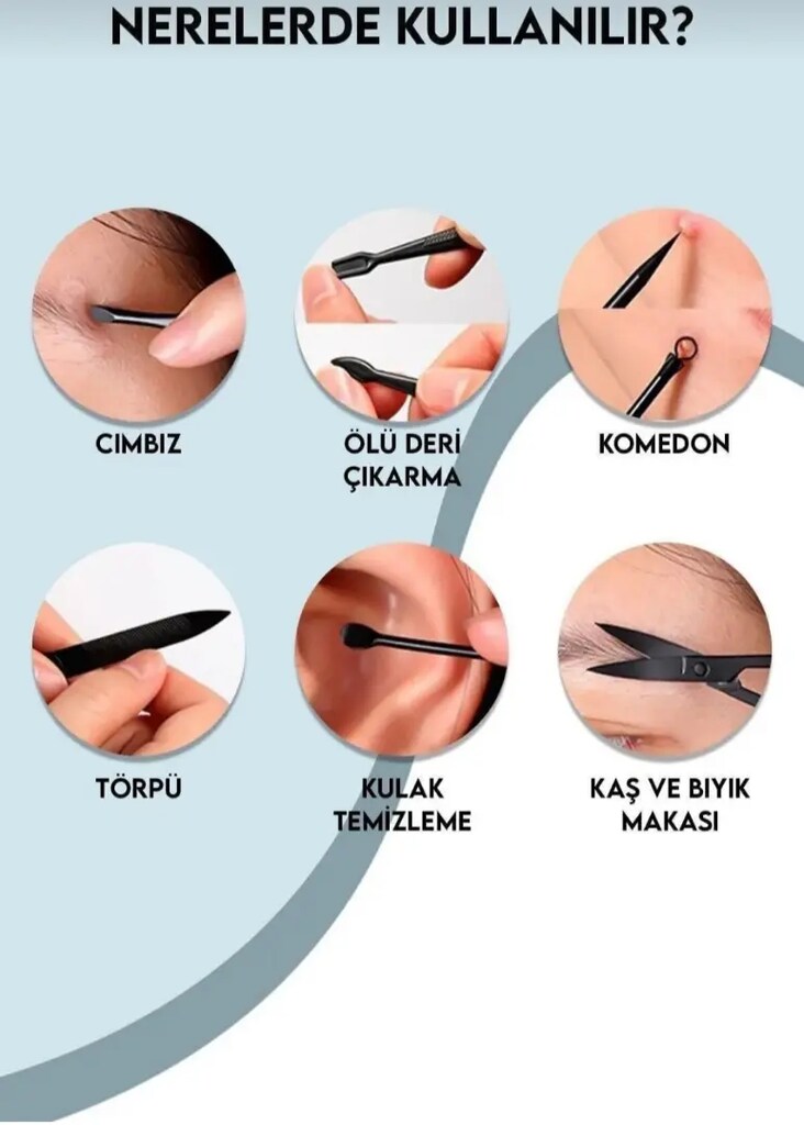 Manikür pedikür seti 17 parça çantalı - 4