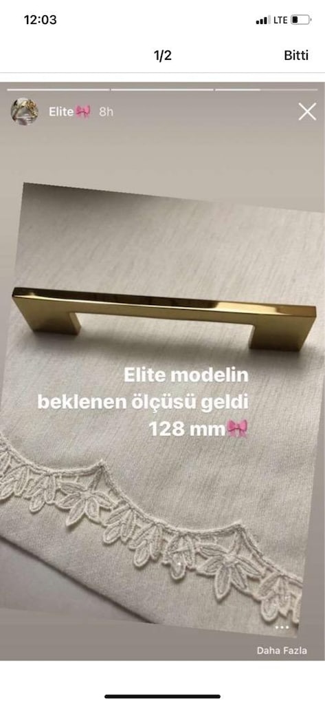 Gold altın dolap çekmece kulp