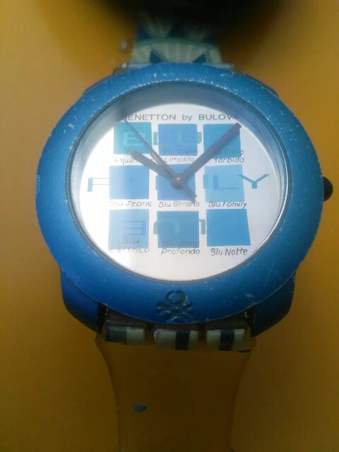 Benetton bulova blue watch