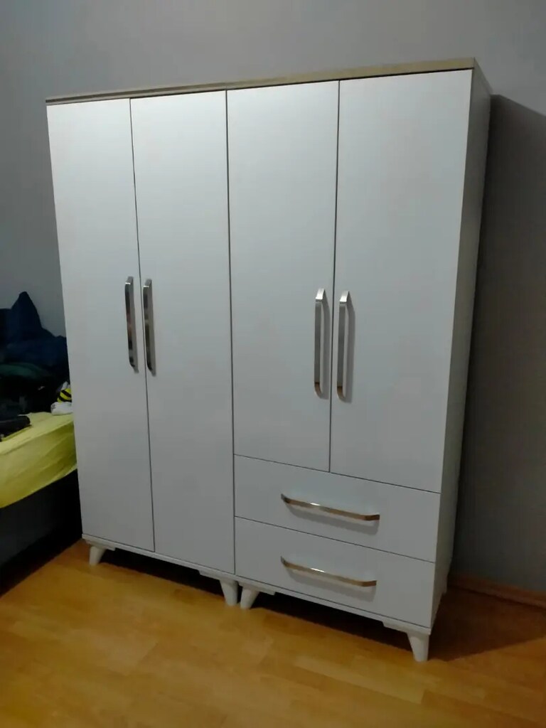 Sıfır kaliteli 4 kapılı elbise dolabı Gardolap - 2