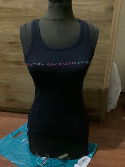 Siyah halter yaka t shirt