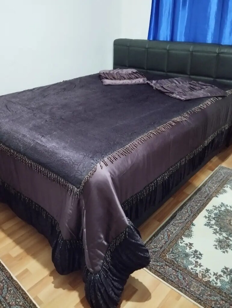 Yatak örtüsü kadife boncuklu - 8