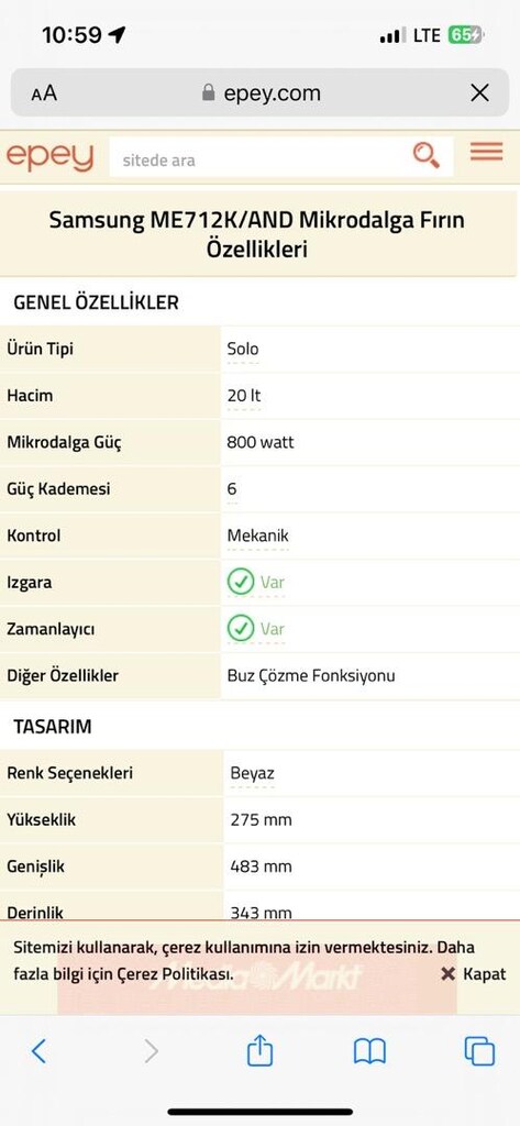 Samsung me712 k mikrodalga fırın - 4