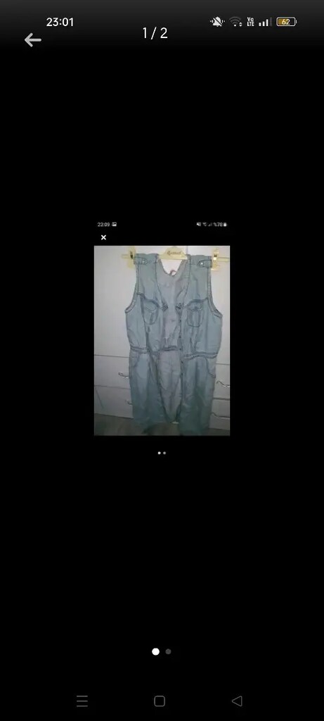 40 beden yumuşak kot uzun yelek veya elbise 275 tl