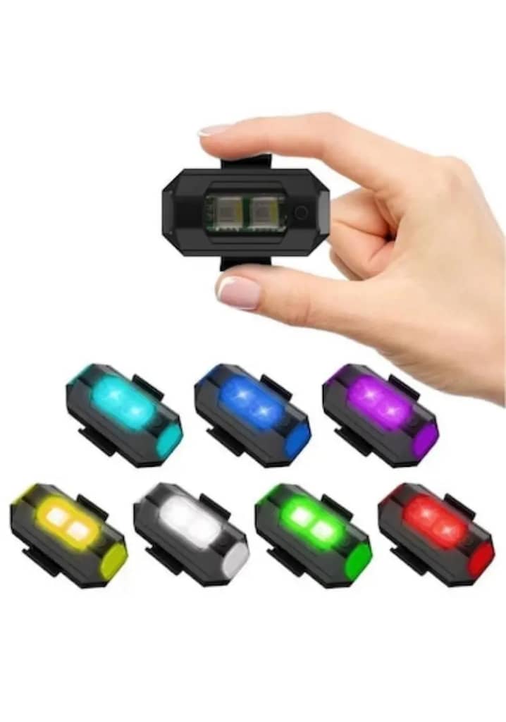 RGB Çakar Led, Bisiklet, Kask, Drone Uyarı Işığı