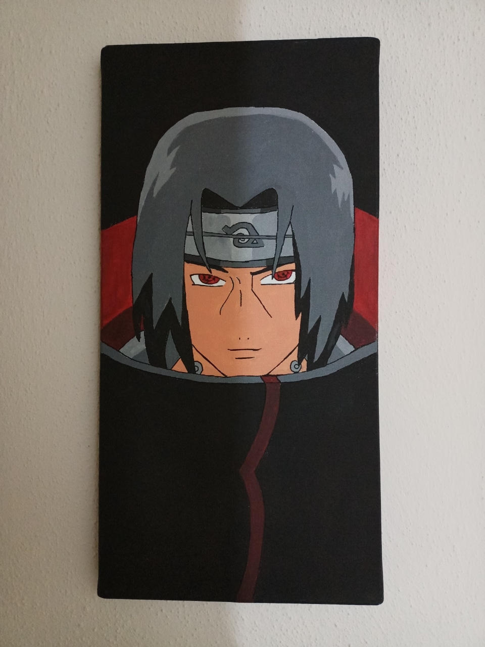 Tual üzerine akrilik çal??ma noruto itachi