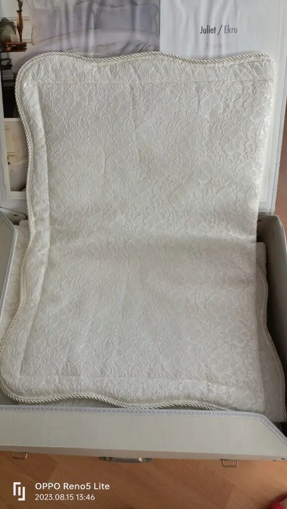 Karaca home juliet ekru yatak örtüsü seti - 9