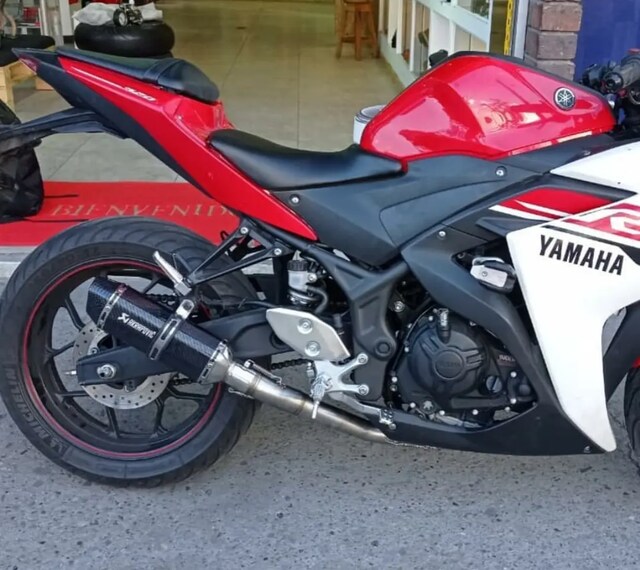 Yamaha r25 Motosiklet egzoz akrapovic susturuculu eksos boğazdan set