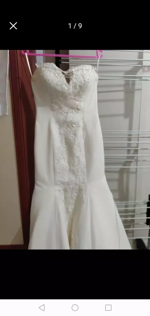 Beyaz elbise balık model elbise