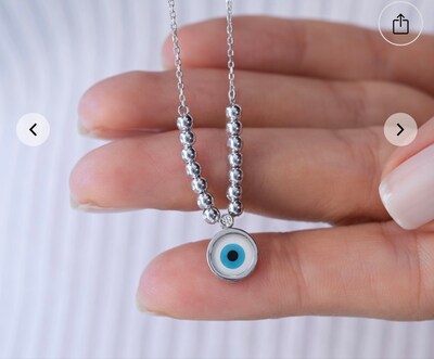 Zen Diamond 0,01 Karat Pırlantalı Gümüş Nazar Kolye