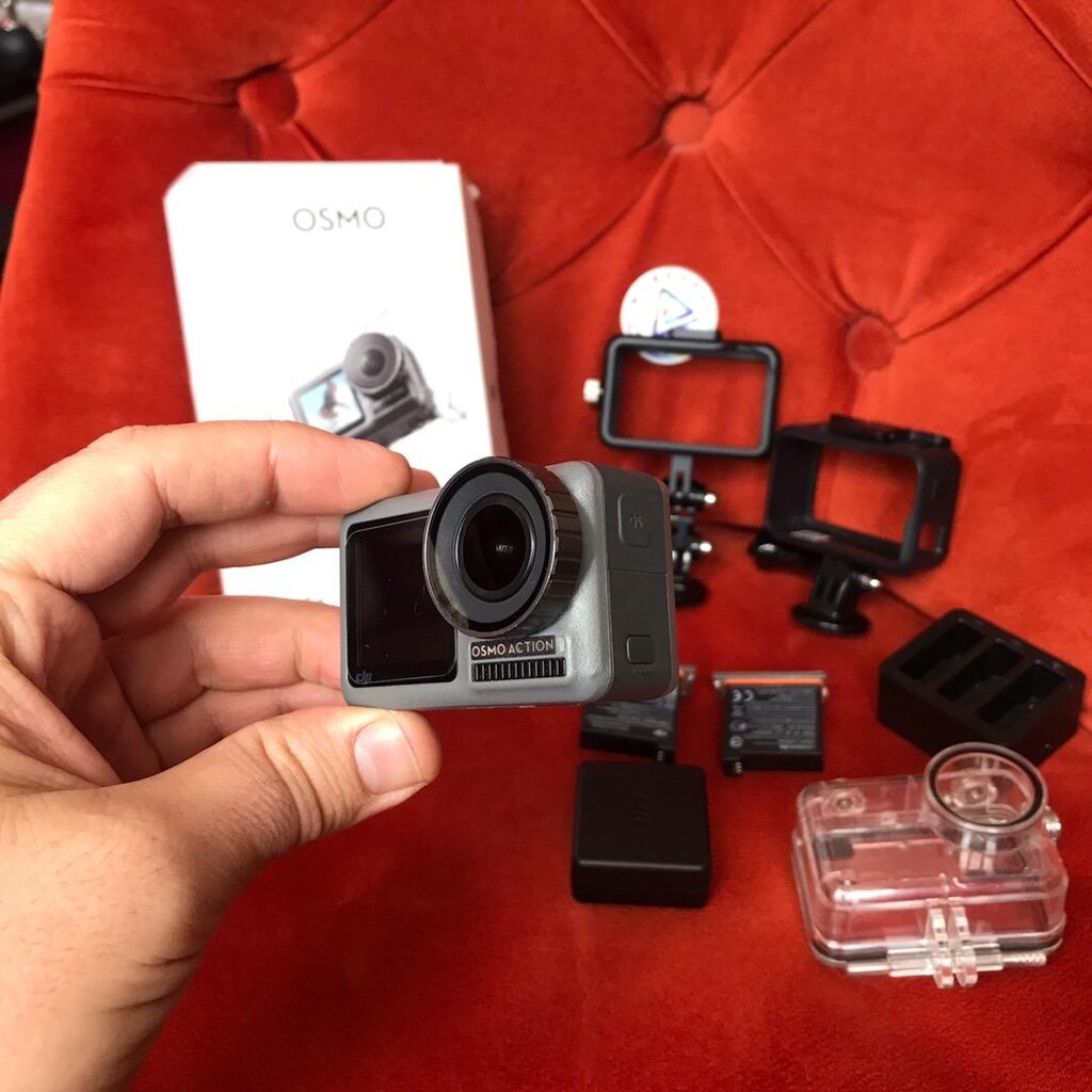 DJI osmo action 1 set harici mikrofon setli 3 batarya ve şarj yuva - 7