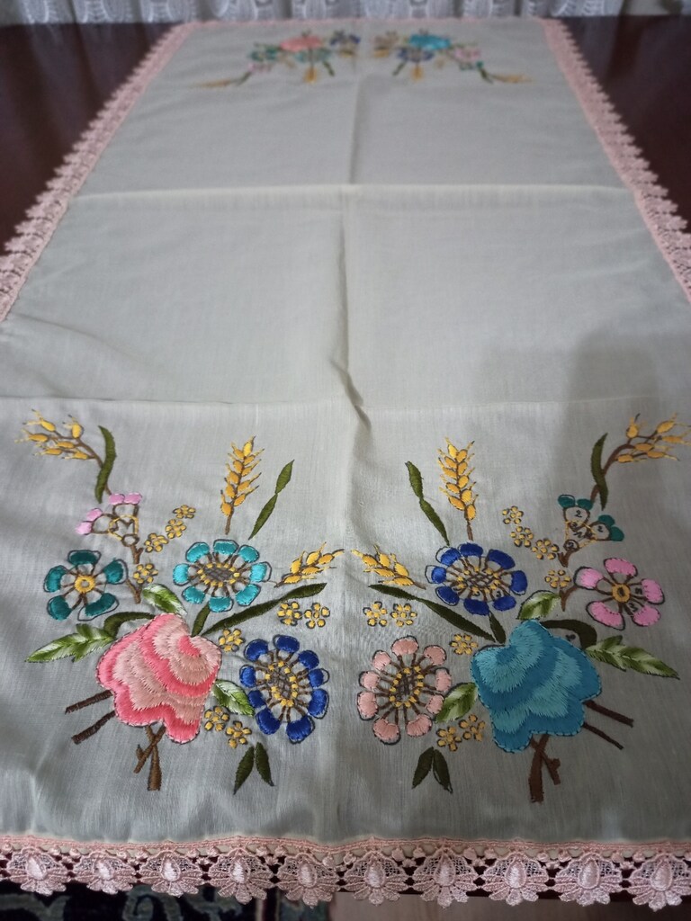 Piko işi masa sehpa örtüsü - 7