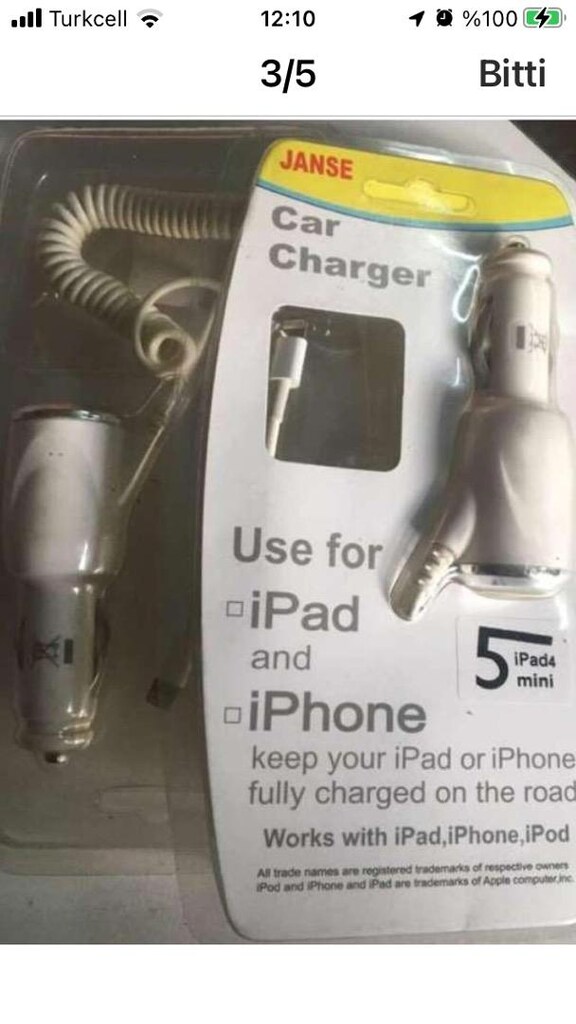 İphone araç şarj cihazı - 5