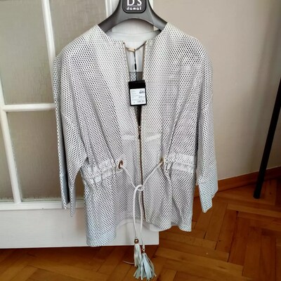 NETWORK BEYAZ DERİ CEKET (SIZE S)