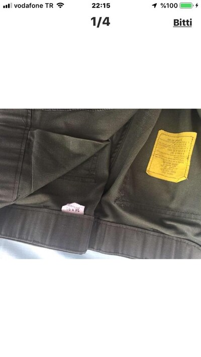 Wintage; Amerikan army yeşil şort pant.