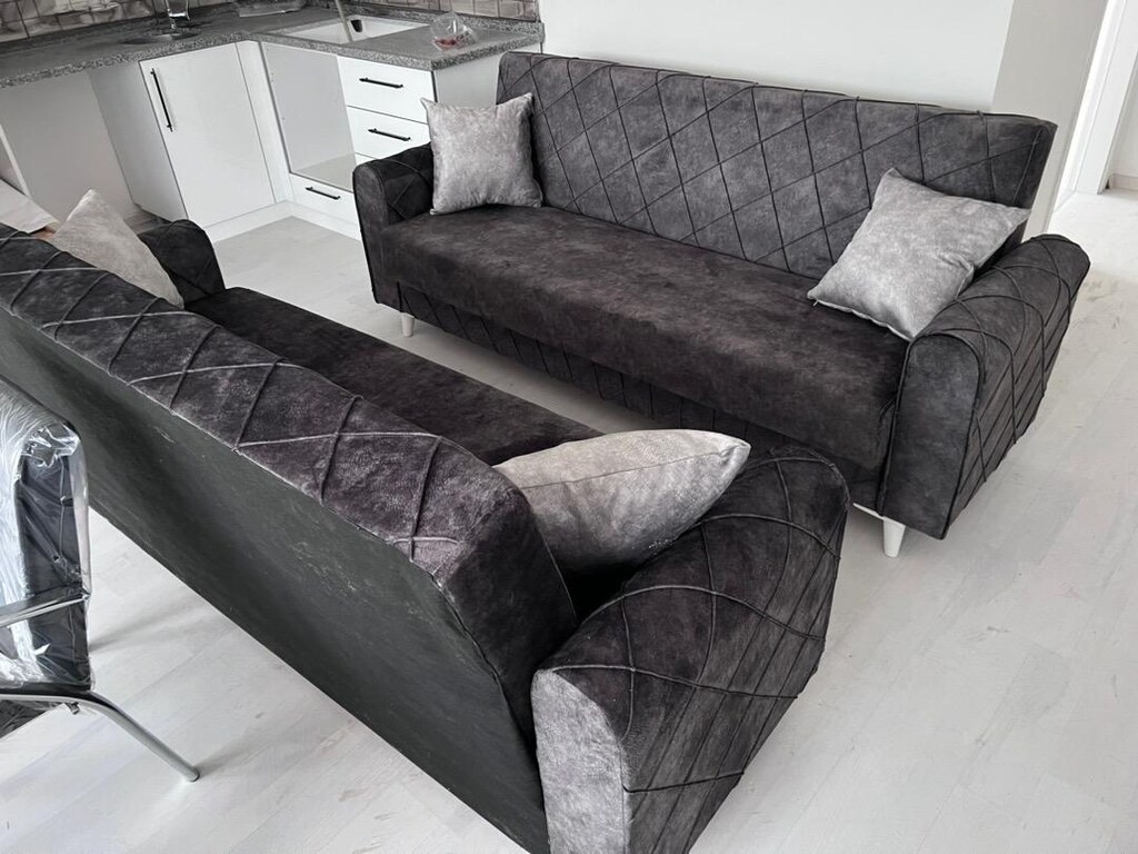 Sıfır ürün 2 adet özel yapım 2 çekyat kanepe - 2