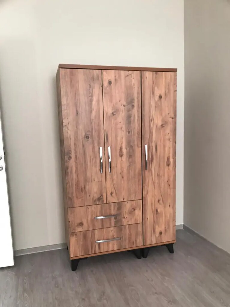 Sıfır kaliteli 3 kapılı gardolap elbise dolabı - 4