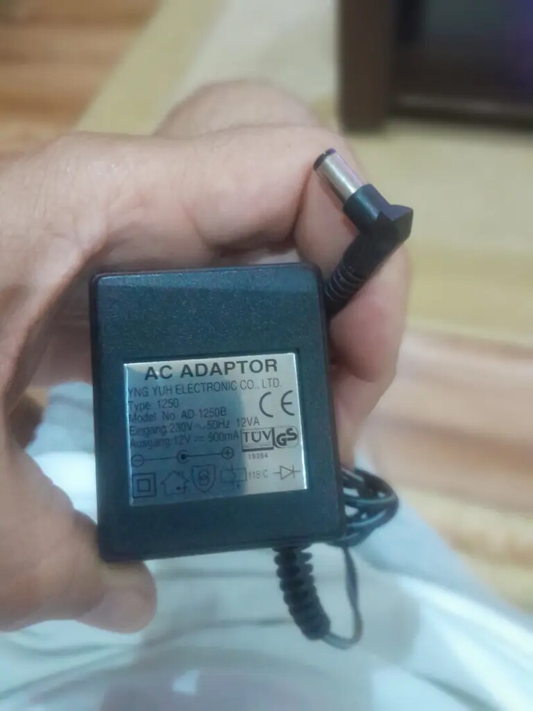 AC ADAPTOR YNG YUH MODEL NO:AD 1250B 12V 500mA SIFIR ÜRÜN İHTİYACI OLA - 2