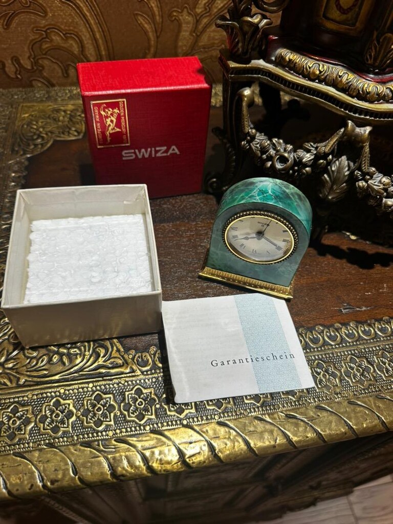Antika kurmalı isviçre kutulu saat 8 günlük - 7
