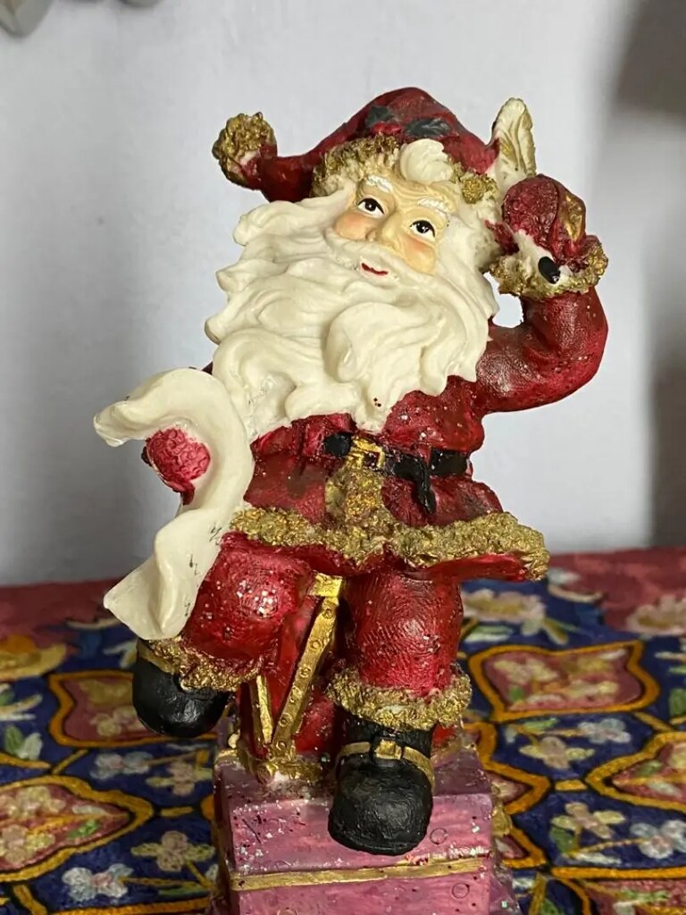 Vintage Noel Baba Biblo ~ Büyük Boy İtalyan - 10