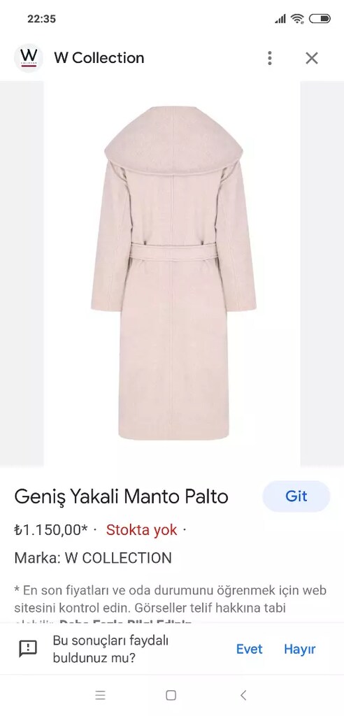 GENİŞ YAKALI MANTO PALTO