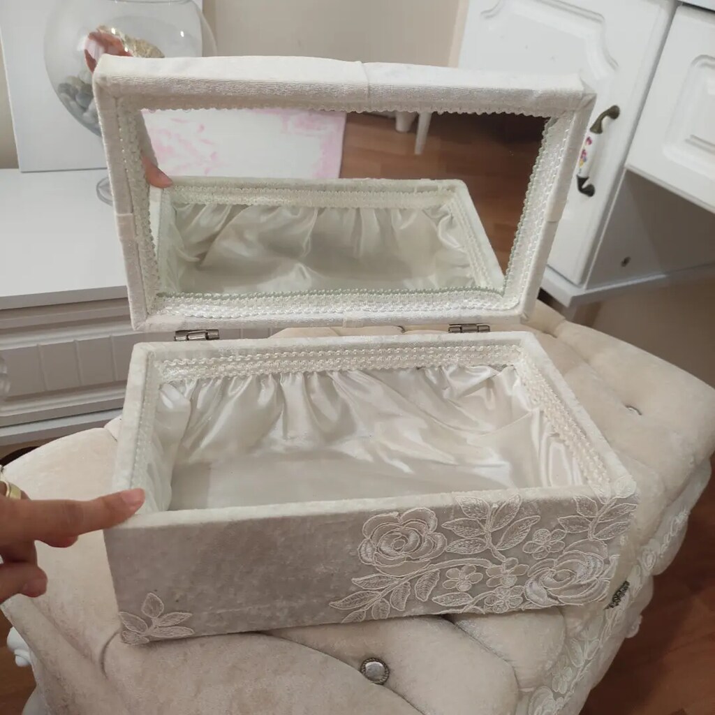 Çeyiz sandığı ve makyaj sandığı 2 li set - 7