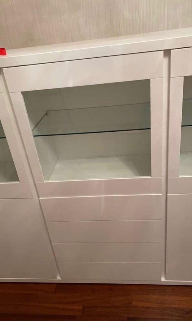Tepe Home Marka Vitrin & Konsol, Beyaz Özel Lake Boyalı - 3