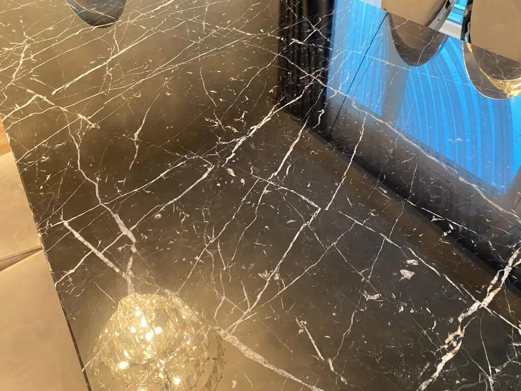 Balhome mobilyaDoğal ithal mermer masa krom sandalye takımı - 7