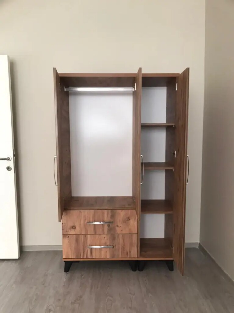 Sıfır kaliteli 3 kapılı gardolap elbise dolabı - 2