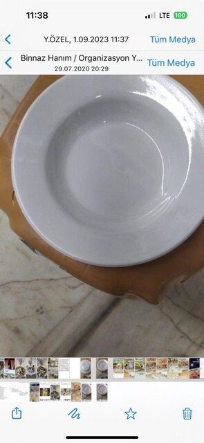 Satılık davette kullanılacak melamin tabak.