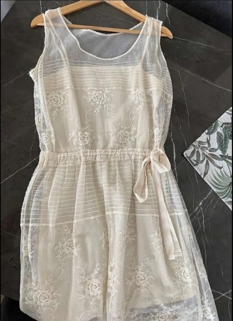 MANGO TÜL DANTEL ELBİSE - 5