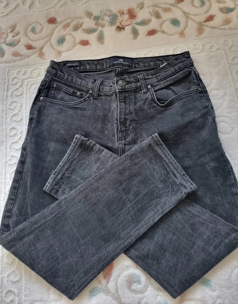 Siyah Likrali Kot Pantolon
