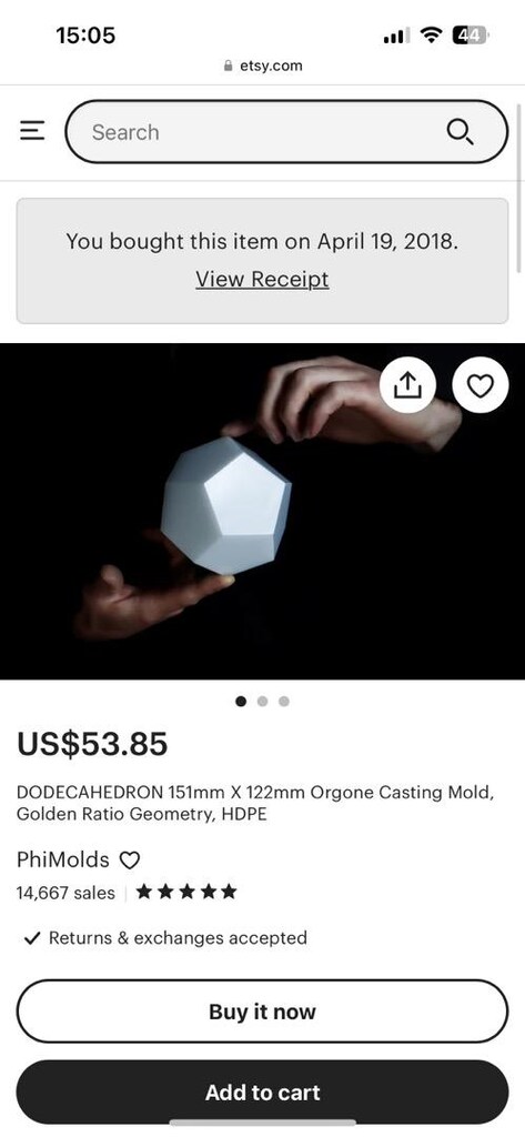 Dodecahedron epoksi beşgen kalıp - 3