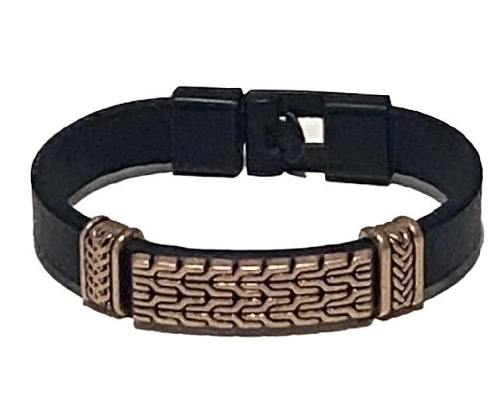 Trend orjinal deri bakır unisex bileklik