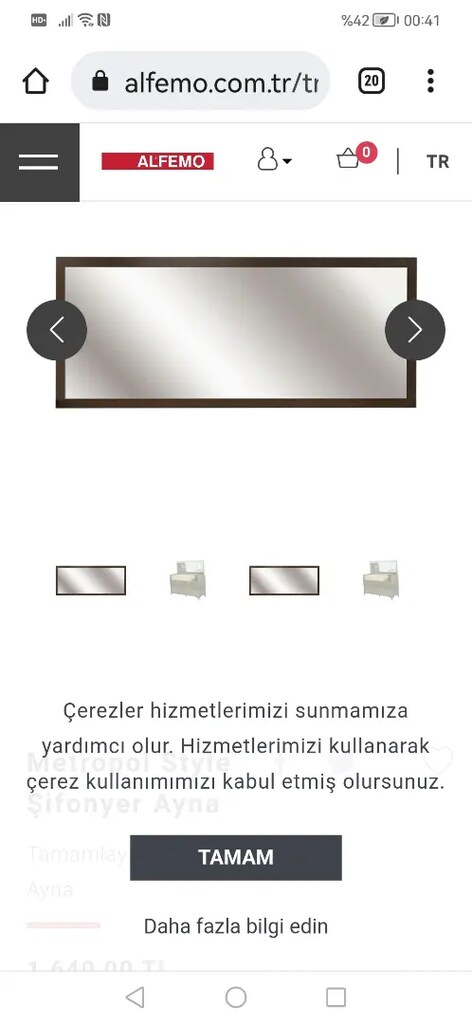 Alfemo konsol ayna